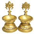 Brass Shankh Chakra Deepak Oil Lamp 1.8Kg