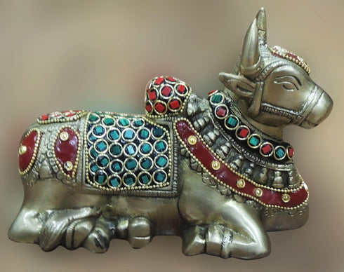 Brass Nandi Idol Statue 2Kg