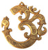 Brass Wall Hanging Om With Peacock Statue 2.57Kg