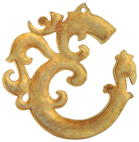 Brass Wall Hanging Om With Peacock Statue 2.57Kg
