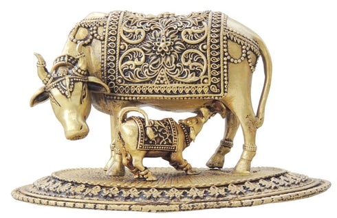 Brass Cow Idol Statue 502g