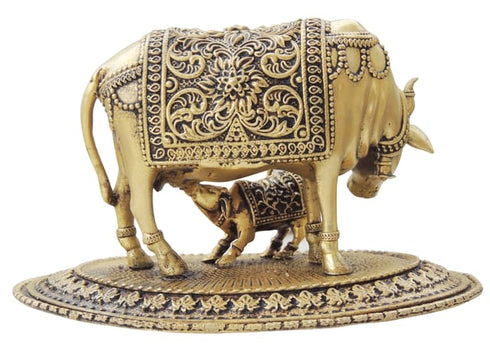 Brass Cow Idol Statue 502g