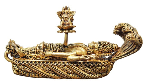 Brass Vishnu ji With Sheshnaag 333g