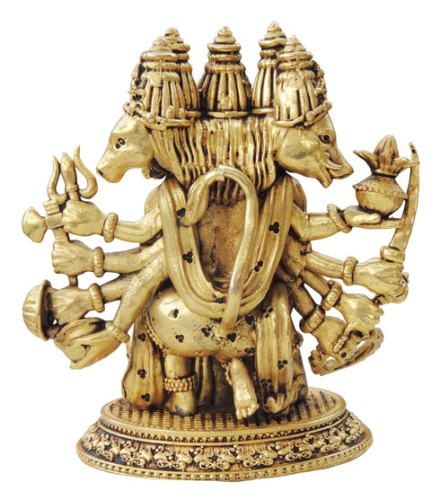 Panchmukhi Hanuman idol in Brass 720g