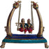 Brass Radha Krishna Jhula Stone God Statue 3.326Kg