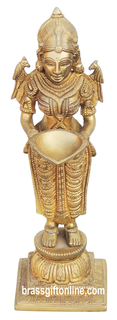 Brass Deep Lady Statue 1.55Kg