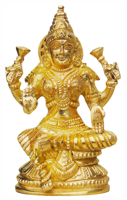 Brass Laxmi Ji Statue 0.75Kg