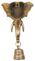 Brass Elephant Face With Bell Statue 1.96Kg