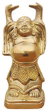 Brass Laughing Buddha Plain Statue 1.44Kg