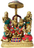 Brass Ram Darbar Stone God Idol Statue 11.62Kg