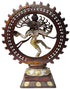 Brass Nataraja Statue With Tri Color Finish 4.3Kg