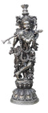 Brass Krishna Statue With Silver Antique Finish 11.335Kg