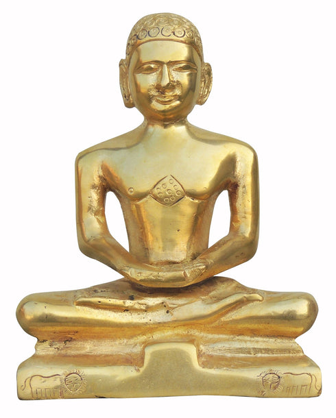 Brass Mahaveer Ji Statue 2.77Kg
