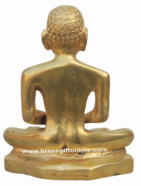 Brass Mahaveer Ji Statue 2.77Kg