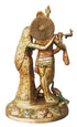 Brass Radha Krishna God Idol Statue 6.154Kg