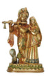 Brass Radha Krishna Same Base God Statue 0.915Kg