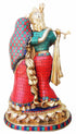 Brass Radha Krishna God Idol Statue 7.67Kg