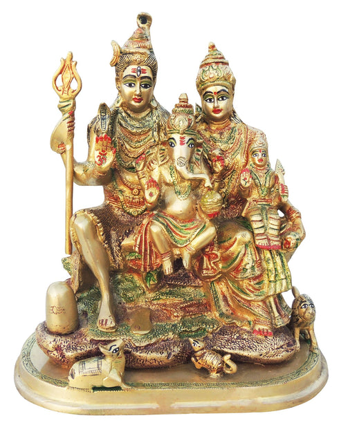 Brass Shiv Parivaar Idol Statue 8.538Kg