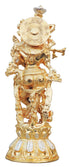 Brass Krishna In Two Tone Finish Statue 5.53Kg