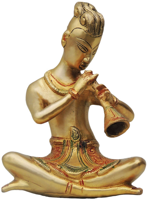 Brass Rajasthani Bigul Statue 2.7Kg