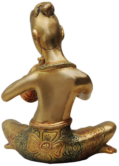 Brass Rajasthani Bigul Statue 2.7Kg