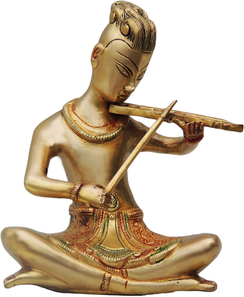 Brass Rajasthani Violin Statue 2.7Kg
