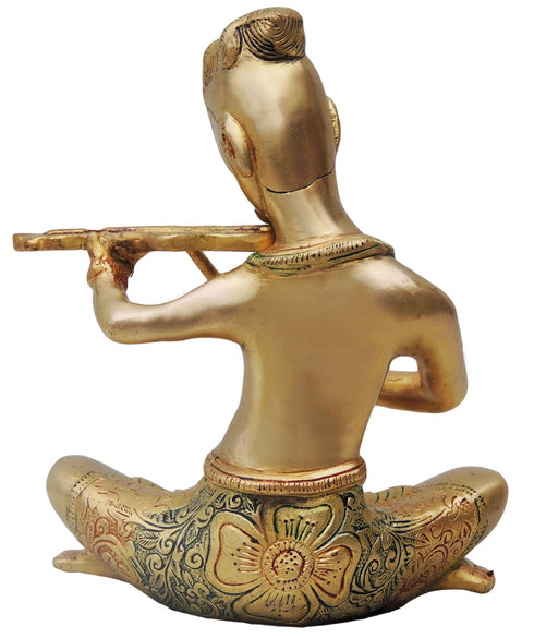 Brass Rajasthani Violin Statue 2.7Kg