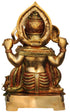 Brass Ganeshji With Base God Idol Statue 16.118Kg