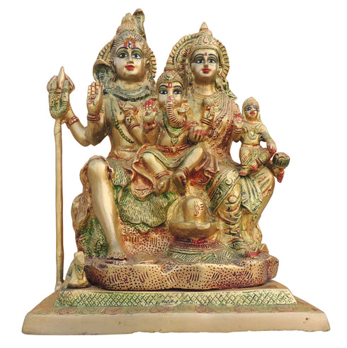 Brass Shiv Parivar Idol | Shiv Family Murti 6.9Kg