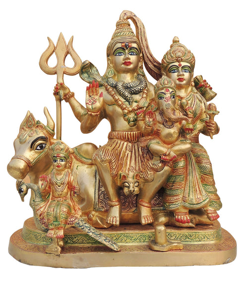 Brass Shiv Parivar Murti | Shiv Family Idol14Kg