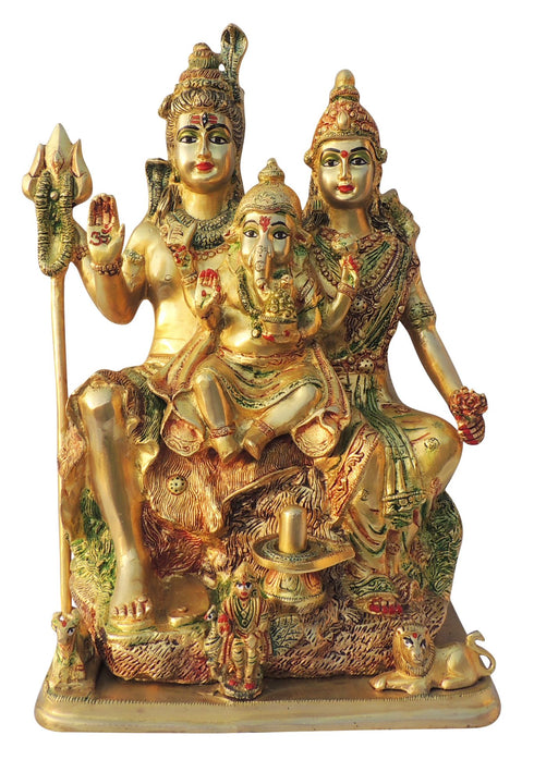 Brass Shiv Parivar Statue | Shiv Family Murti 15.12Kg