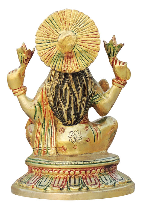 Brass Laxmi Ji Goddess Idol Statue 2.075Kg