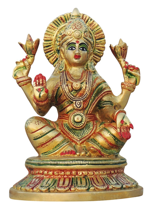 Brass Laxmi Ji Goddess Idol Statue 2.075Kg