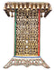Brass Stool For God With Turquoise Coral 19.89Kg