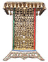 Brass Stool For God With Turquoise Coral 19.89Kg