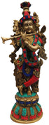 Brass Krishna Statue 6.23Kg