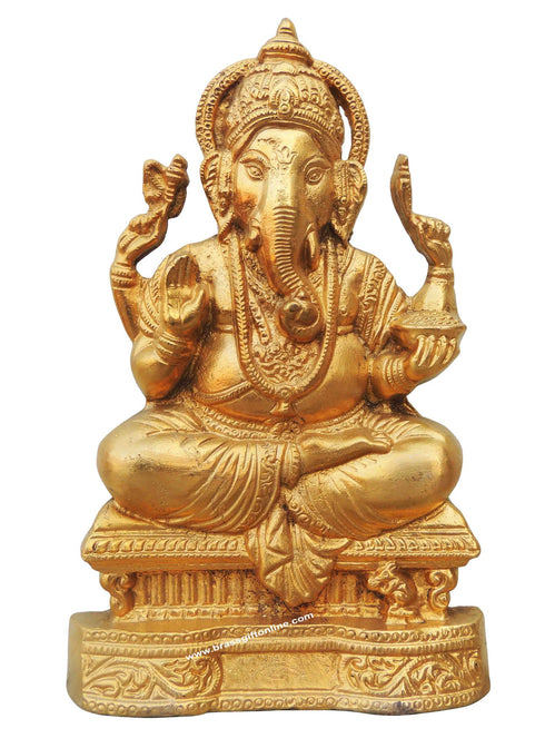 Brass Ganesh Ji Statue 0.88Kg