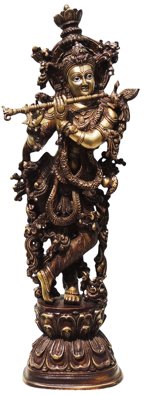 Brass Krishna Antique 17.16Kg