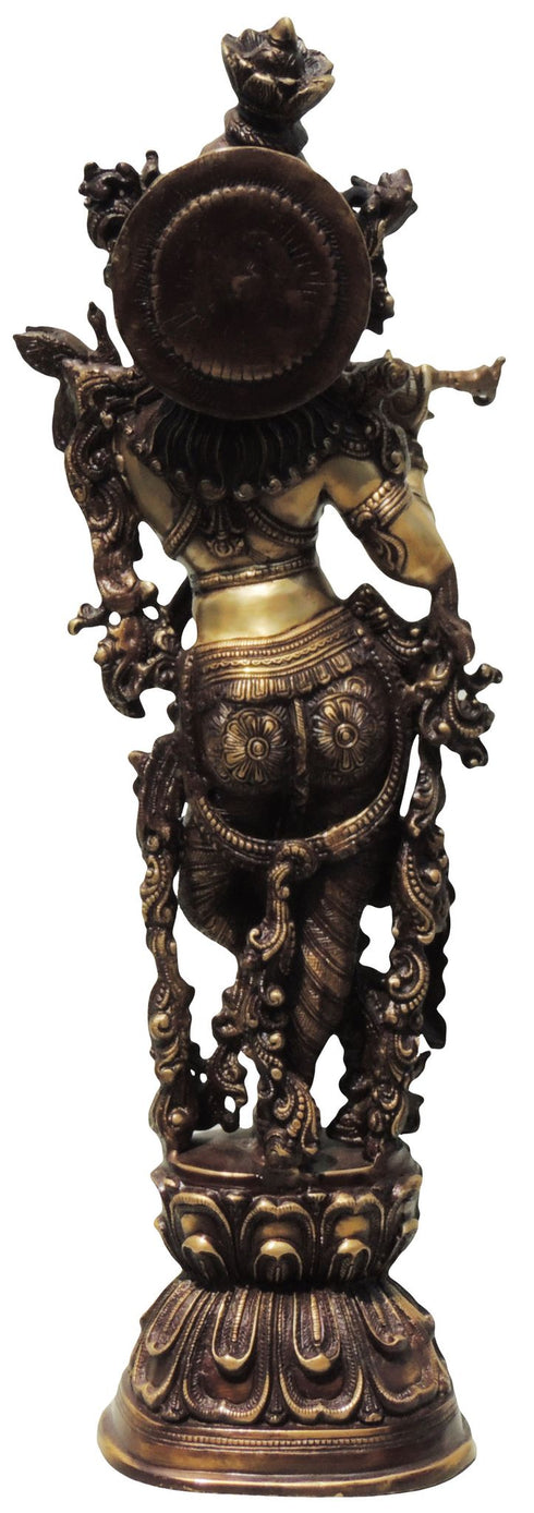 Brass Krishna Antique 17.16Kg
