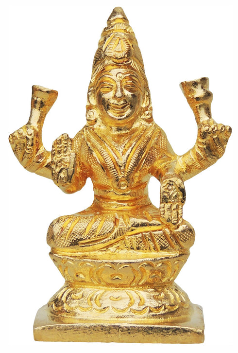 Brass Laxmi Ji Golden Goddess Idol Statue 0.3Kg