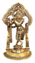 Brass Krishna Standing Darbar Sf Antique 5.24Kg