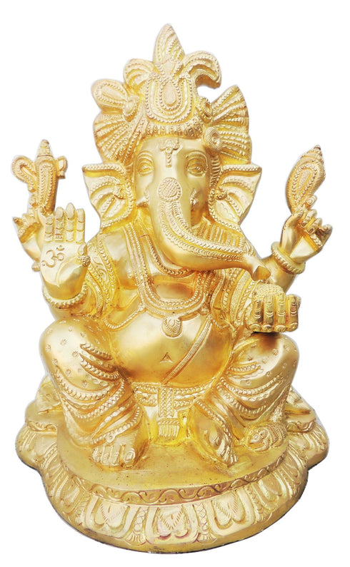 Brass Ganesh Ji Statue 6.34Kg