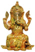Brass Lotus With Ganesh God Idol 1.31Kg