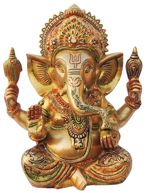 Brass Ganesh Ji Statue 3.72Kg