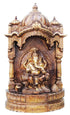 Brass Idol Ganesh Ji With Temple God 12.865Kg