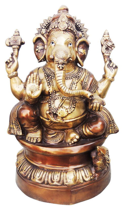 Brass Ganesh Ji Statue 11.715Kg