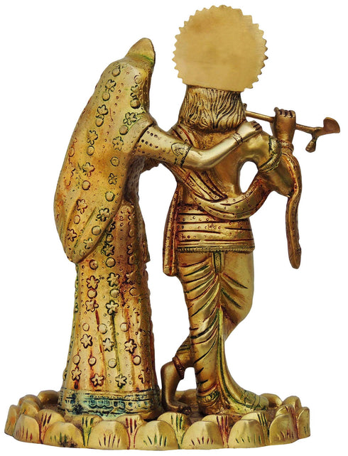 Brass Radha Krishna On Kamal Base 3.88Kg