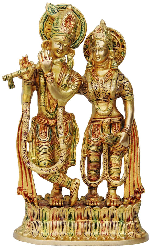 Brass Radha Krishna Statue 4.48Kg