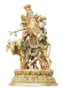 Brass Krishna With Cow Big Idol 8.26Kg