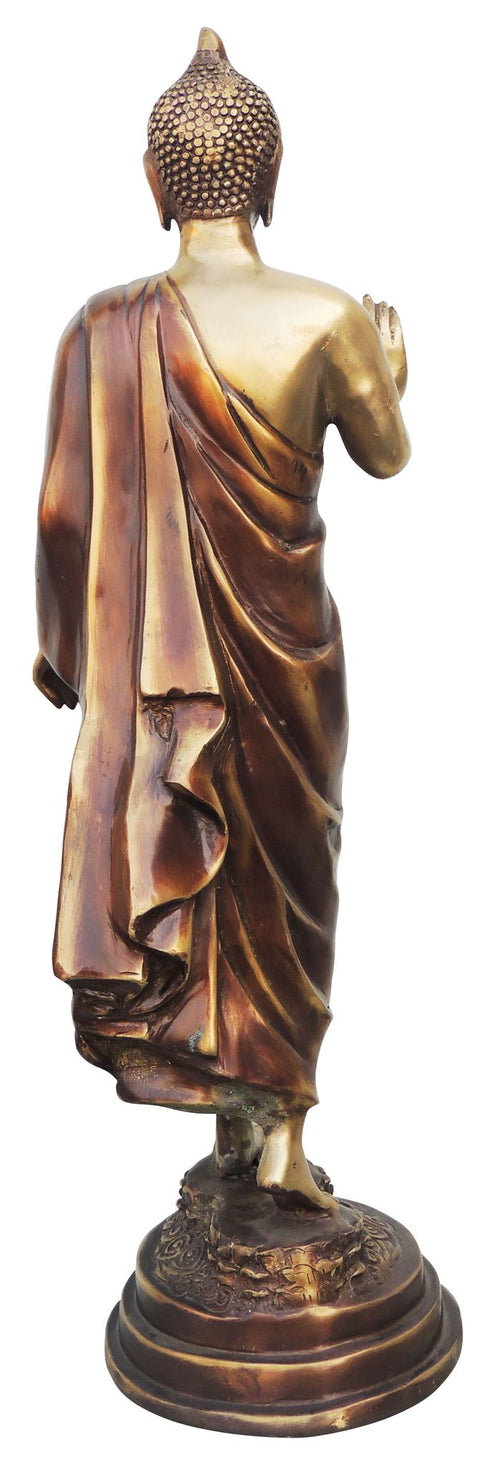 Brass Standing Budha Statue 9.4Kg